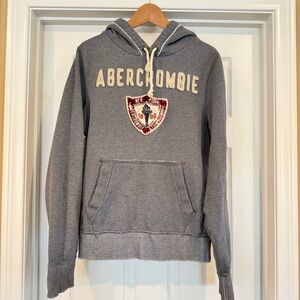 Vintage Abecrombie & Fitch Muscle Hoodie Size 2XL Gray Heavyweight